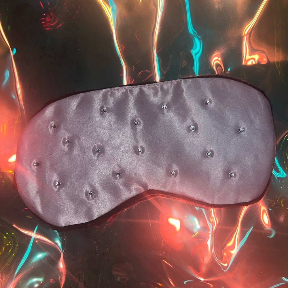 Satin jeweled sleep mask